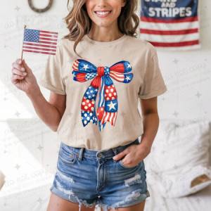 COQUETTE PATRIOTIC BOW - DTF TRANSFER