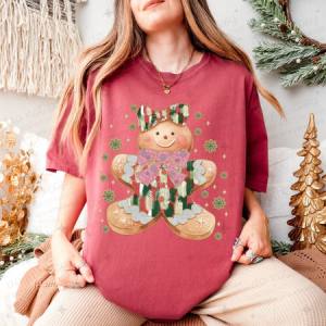 COQUETTE GINGERBREAD MAN - FAUX SEQUIN - DTF TRANSFER