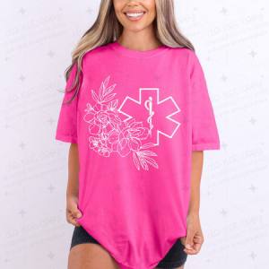 FLORAL STAR OF LIFE - DTF TRANSFER
