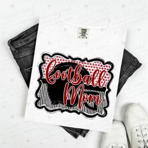 FOOTBALL MOM - MAROON - DTF TRANSFER
