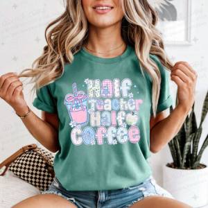 COQUETTE HALF TEACHER HALF COFFEE - DTF TRANSFER