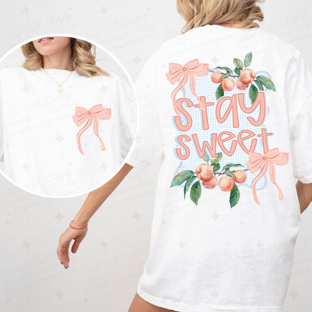 COQUETTE STAY SWEET - FRONT+BACK - DTF TRANSFER