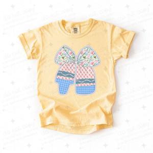 COQUETTE FLORAL CRAYON BOW - DTF TRANSFER
