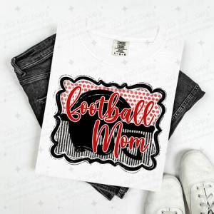 FOOTBALL MOM - RED - DTF TRANSFER