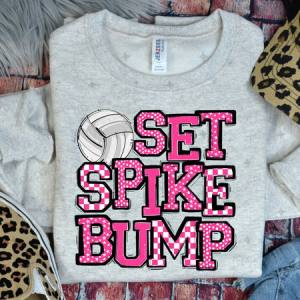 SET SPIKE BUMP - PINK - DTF TRANSFER