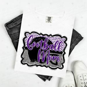 FOOTBALL MOM - PURPLE - DTF TRANSFER