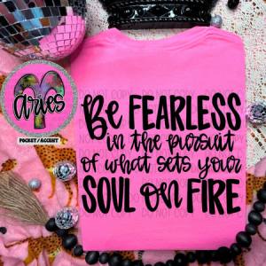 BE FEARLESS IN THE PURSUIT - ZODIAC - FRONT+BACK - DTF TRANSFER