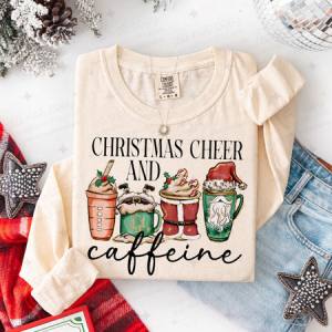 CHRISTMAS CHEER AND CAFFEINE - DTF TRANSFER