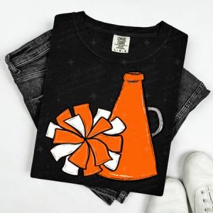POMPOM & MEGAPHONE - ORANGE - DTF TRANSFER
