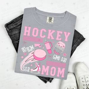 COQUETTE HOCKEY MOM - WHITE TEXT - DTF TRANSFER