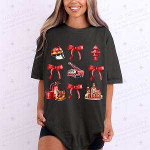 COQUETTE FIREFIGHTER COLLAGE - DTF TRANSFER