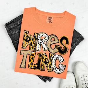 WRESTLING - YELLOW/VEGAS GOLD/BLACK - DTF TRANSFER