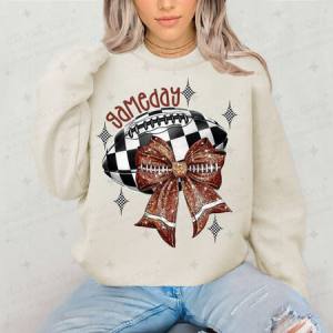 COQUETTE GAME DAY - FAUX SEQUIN - DTF TRANSFER