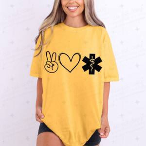 PEACE LOVE STAR OF LIFE - DTF TRANSFER