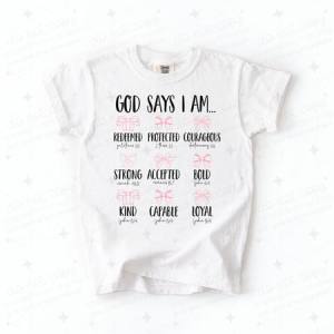 COQUETTE GOD SAYS I AM - DTF TRANSFER