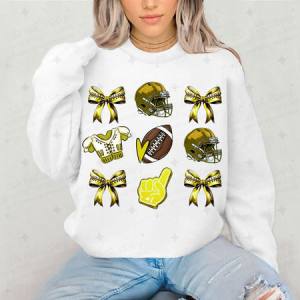 COQUETTE YELLOW FOOTBALL GRID - DTF TRANSFER