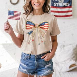COQUETTE PATRIOTIC BOW - DTF TRANSFER