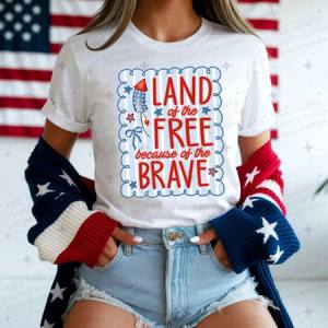 COQUETTE LAND OF THE FREE BECAUSE OF THE BRAVE - DTF TRANSFER