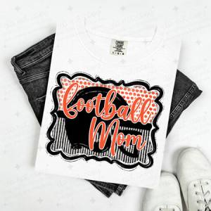 FOOTBALL MOM - ORANGE - DTF TRANSFER