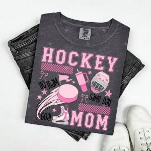 COQUETTE HOCKEY MOM - BLACK TEXT - DTF TRANSFER