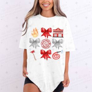 COQUETTE FIREFIGHTER COLLAGE - DTF TRANSFER