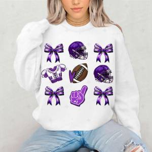 COQUETTE PURPLE FOOTBALL GRID - DTF TRANSFER