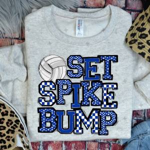 SET SPIKE BUMP - ROYAL BLUE - DTF TRANSFER