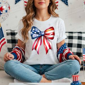 COQUETTE PATRIOTIC BOW - DTF TRANSFER