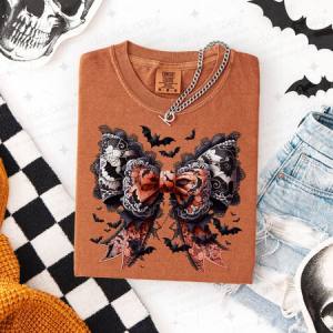 COQUETTE LACE BAT BOW - FAUX LACE - DTF TRANSFER
