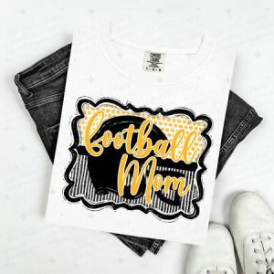 FOOTBALL MOM - YELLOW - DTF TRANSFER