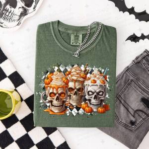 HALLOWEEN SKELLIE COFFEES - DTF TRANSFER