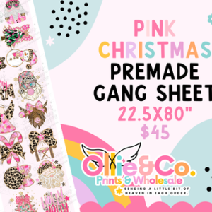 PINK CHRISTMAS - 22.5X80 - PREMADE GANG