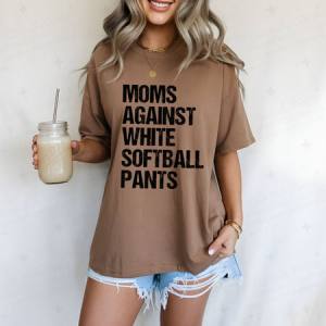 MOMS AGAINST WHITE SOFTBALL PANTS - DTF TRANSFER
