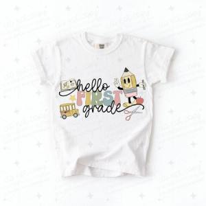 HELLO FIRST GRADE - BOY - DTF TRANSFER