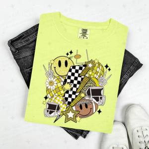 RETRO FOOTBALL - GREEN/YELLOW - DTF TRANSFER