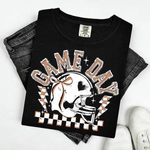 COQUETTE GAME DAY - WHITE OUTLINE/ORANGE - DTF TRANSFER