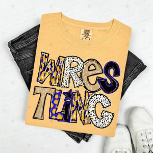 WRESTLING - YELLOW/BLUE/GOLD/BLACK - DTF TRANSFER