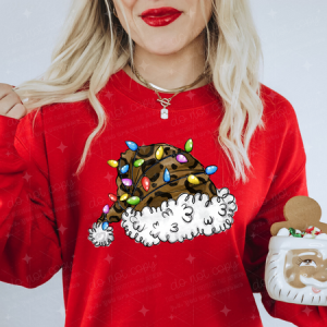 SANTA HAT W/ LIGHTS - DTF TRANSFER
