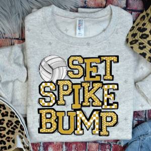 SET SPIKE BUMP - VEGAS GOLD - DTF TRANSFER