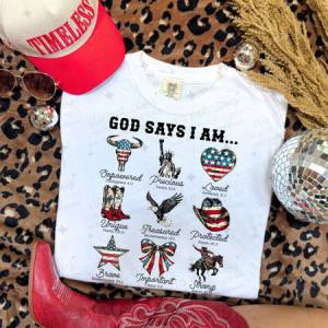 GOD SAYS I AM - DTF TRANSFER