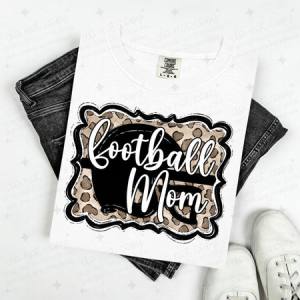 FOOTBALL MOM - ANIMAL PRINT - DTF TRANSFER
