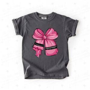 COQUETTE PINK CRAYON BOW - DTF TRANSFER