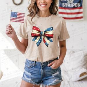 COQUETTE PATRIOTIC BOW - DTF TRANSFER