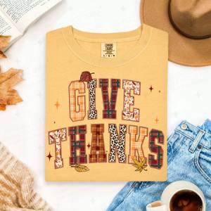 GIVE THANKS - DTF TRANSFER