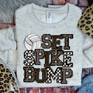 SET SPIKE BUMP - BROWN - DTF TRANSFER