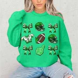 COQUETTE GREEN FOOTBALL GRID - DTF TRANSFER