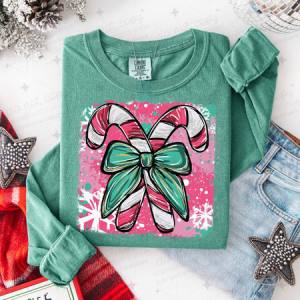 WATERCOLOR CANDY CANES - DTF TRANSFER