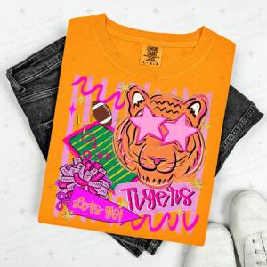 TIGERS - FAUX GLITTER/SEQUIN - DTF TRANSFER