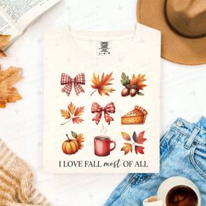 COQUETTE I LOVE FALL MOST OF ALL - DTF TRANSFER