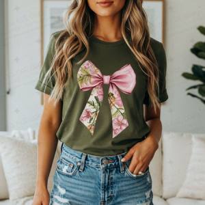 COQUETTE FLORAL BOW - DTF TRANSFER